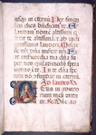 4-line initial on gold field with portrait of St. Catherine; 1-line initial and rubrics