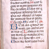Page of text, 1-line initials with penwork, 2-line initials with complex penwork designs, catchword