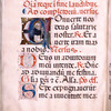 4-line initial with portrait, 2-line initials with penwork, rubrics