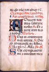 4-line initial with portrait, 2-line initials with penwork, rubrics