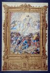 Full-page miniature of the Resurrection, with elaborate full border