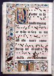 The Trinity; in the lower margin, two people in adoration before St. Adrian