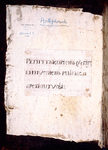 Note in Latin pasted into inside front cover