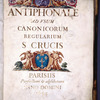 Title page with decoration, lettering in gold