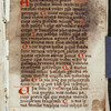Hand two.  Human face embellishes opening initial.  1-line and 2-line red initials