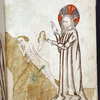 Full-page miniature of God creating Eve from Adam