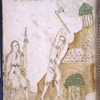 Full-page miniature of Adam and Eve working