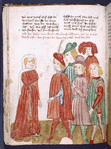 Text with rubric and placemarkers; three-quarter-page miniature
