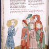 Text with placemarkers and rubric; miniature including Samson
