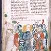 Text with rubrics and placemarkers; miniature including Samson