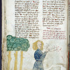 Text with placemarkers and rubric; miniature including Samson