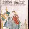 Text with rubric and placemarkers; miniature of Samson and Delilah