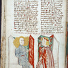 Text with placemarkers and rubric; miniature of Samson and Delilah