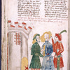 Text with placemarkers and rubric; miniature of Samson led away bound