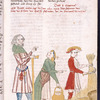 Text with rubric.  Miniature of agricultural laborers