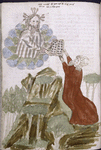 Full-page miniature of Moses receiving the laws