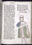 Text with placemarkers and rubric; portrait of Joseph in one column