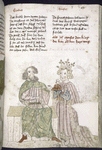 Text with placemarkers and rubric; half-page miniature