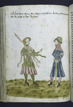 Full-page miniature of Jacob and Joseph