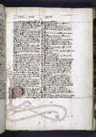 Page of text, initial P with elaborate penwork