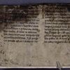 Front cover of manuscript: parchment wrapper made from a leaf of a missal