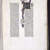 Large initial with painted design in border