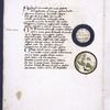 Text with red and blue initials, rubric, two maps including one T map