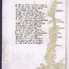 Page of text with map and catchword