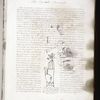 Beginning of notes by George Offor, with his reproduction of the watermark found in the older paper