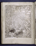 Page of text; border design includes human figures