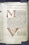 Opening of text with large initials and hierarchy of script.  Rubrics