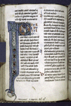Opening of John with elaborate initial showing eagle