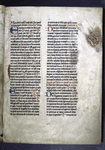 Opening of first text. 3-line initial with opposing penwork. 1- and 2-line initials. Cross-shaped placemarkers
