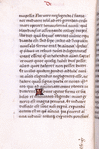 Page of text with catchword and 1-line red and gold placemarker