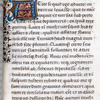 Quarter border, 3-line blue initial on red and gold field, rubric, opening of De senectute