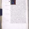 Second large initial, one-line red initials, notes in margin