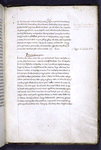 Beginning of extracts from Strabo.  In line above, mark and note of addition. In lower right corner, quire letter and foliation