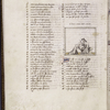 Text with initials and single miniature in right column