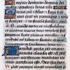 Page of text with catchword centered below the text; initials and line fillers decorated with painted gold