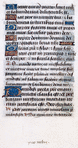Page of text with catchword centered below the text; initials and line fillers decorated with painted gold