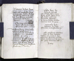 Suffrages of Fiacre and Restituta added by two hands at the end of the manuscript