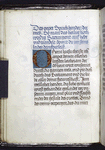 Text with large initial and placemarkers.  Passage written in blue