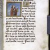 Opening of main text. Small miniature, initials, rubric, placemarkers