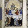 Full-page miniature of the Trinity and worshippers