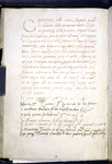 Opening of the "Capituli"; rubric and large red initial. Eight signatures at bottom. Hand 1