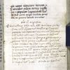 End of hand 3, and noting hand with prayer attributed to St. Augustine, including a feminine form, "dignare me absolvere de afflictione in qua posita sum" (lines 5-6 from bottom)