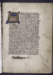 Opening of text with large initial, placemarkers