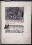 Text with initial, placemarkers, rubric. Miniature of the marriage of the Virgin