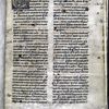Opening of text, large initial, rubrics and placemarkers