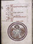 Page of calendar with circular drawing showing Hell